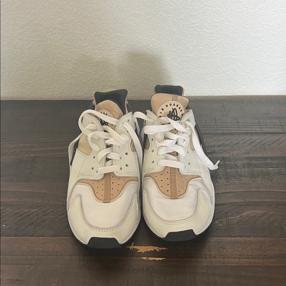 Nike White and Tan Athletic Shoes